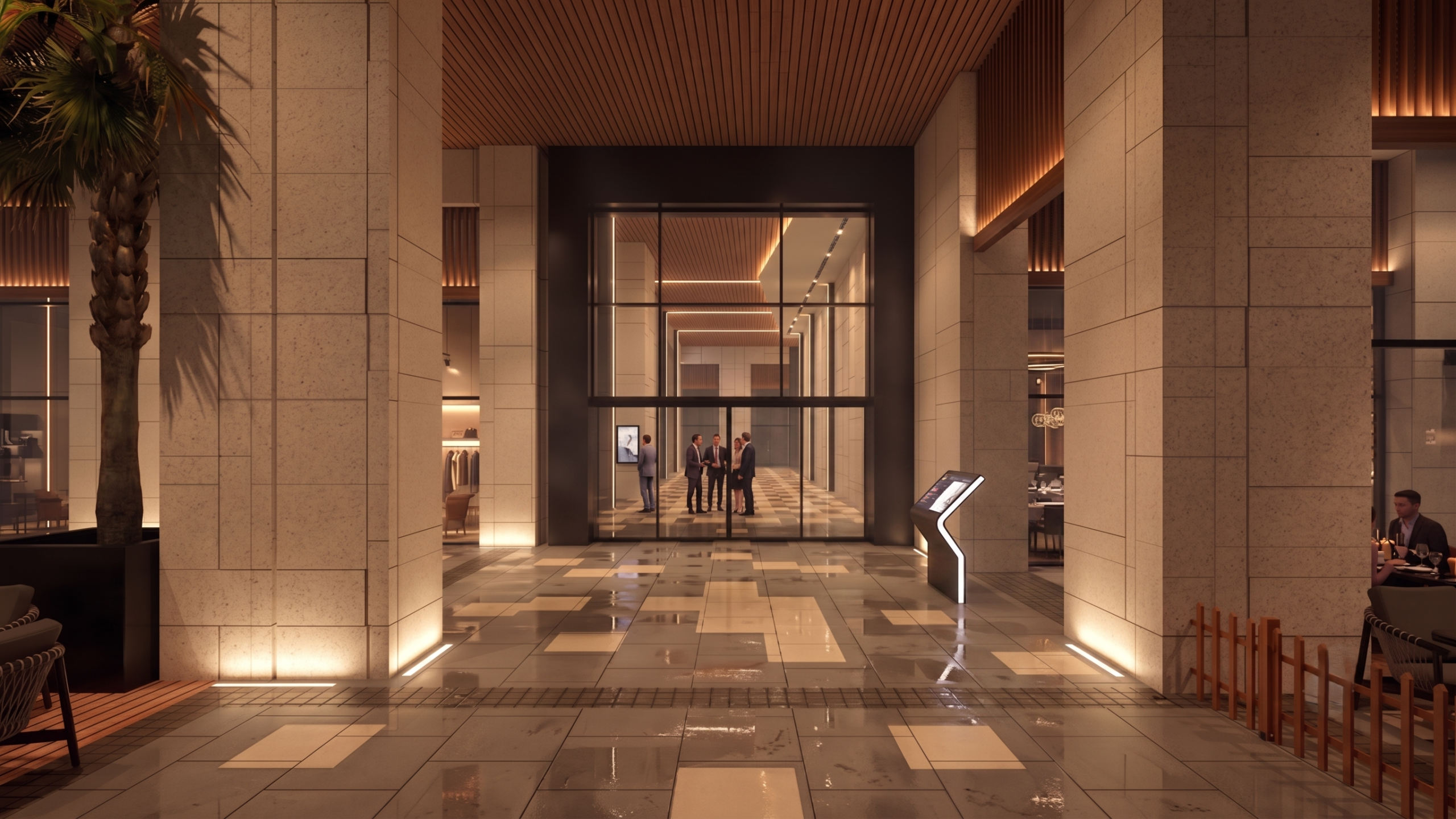 Illuminated entrance